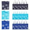 New 🔥 15 1/4" x 16 1/2" Large Nonwoven Blue Snowflake Tote Bags - 12 Pc. 💯 -Deals Supplies Store 15 1 4 x 16 1 2 large nonwoven blue snowflake tote bags 12 pc 4 9028