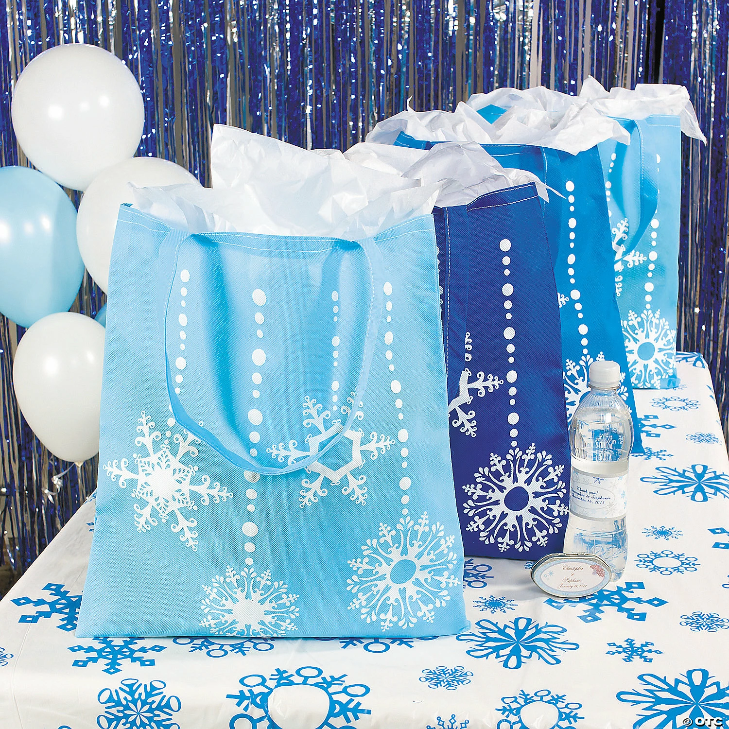 New π₯ 15 1/4" x 16 1/2" Large Nonwoven Blue Snowflake Tote Bags - 12 Pc. π― 5 New π₯ 15 1/4" x 16 1/2" Large Nonwoven Blue Snowflake Tote Bags - 12 Pc. π― - Image 3