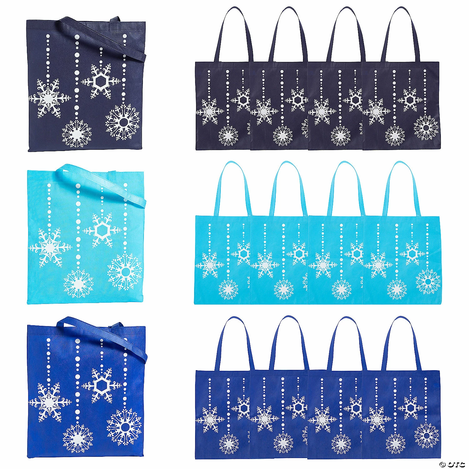 New π₯ 15 1/4" x 16 1/2" Large Nonwoven Blue Snowflake Tote Bags - 12 Pc. π― 3 New π₯ 15 1/4" x 16 1/2" Large Nonwoven Blue Snowflake Tote Bags - 12 Pc. π―