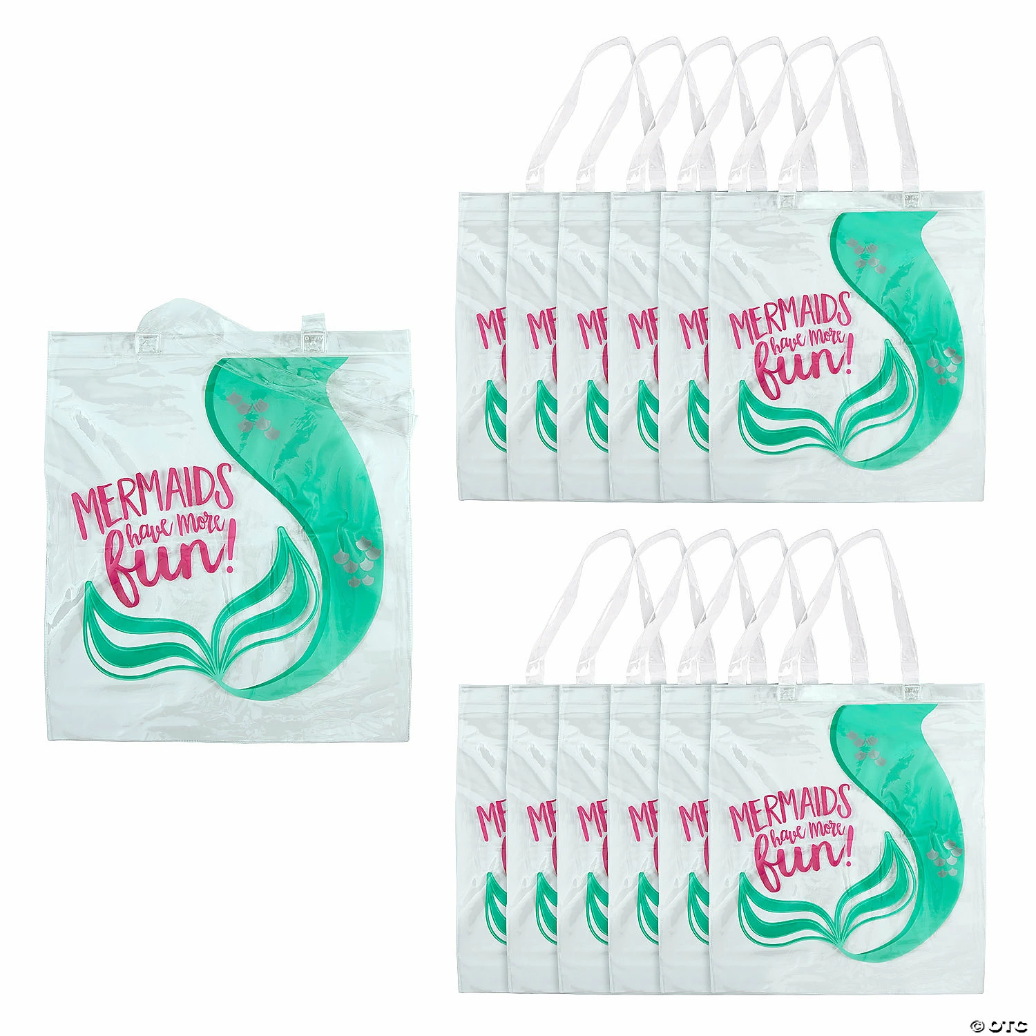 Hot Sale ๐ฏ 15" x 17" Large Mermaid Sparkle Clear Vinyl Tote Bags - 12 Pc. ๐ 3 Hot Sale ๐ฏ 15" x 17" Large Mermaid Sparkle Clear Vinyl Tote Bags - 12 Pc. ๐