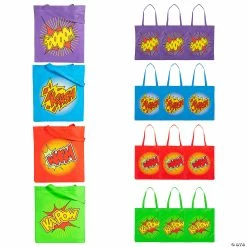 Best deal ๐ฏ 15" x 17" Large Nonwoven Superhero Tote Bags - 12 Pc. ๐