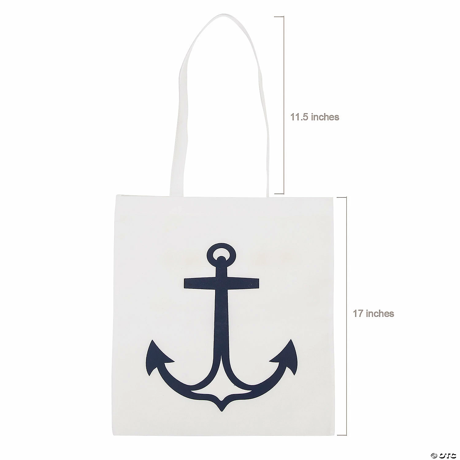 Buy ❤️ 15" x 17" Large Nonwoven White Anchor Tote Bags - 12 Pc. ⭐ 4 Buy ❤️ 15" x 17" Large Nonwoven White Anchor Tote Bags - 12 Pc. ⭐ - Image 2