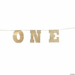 Flash Sale 🔥 1st 🎂 Birthday Gold Glitter Garland 😀