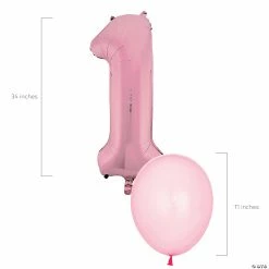 Budget 🌟 1st 🎂 Birthday Pink Balloon Bouquet - 26 Pc. 😍 -Deals Supplies Store 1st birthday pink balloon bouquet 26 pc 13966779 a02