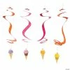 Best Sale 🥰 26" I Scream For Ice Cream Hanging Swirl Decorations - 12 Pc. 😍