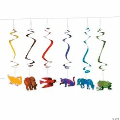 Hot Sale ❤️ 32" Eric Carle's Brown Bear, Brown Bear, What Do You See? Hanging Swirl Decorations - 12 Pc. ⌛