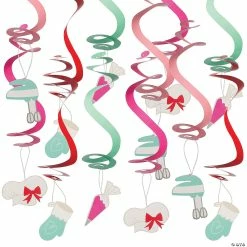 Best deal π 33" Baking Party Hanging Swirls - 12 Pc. β