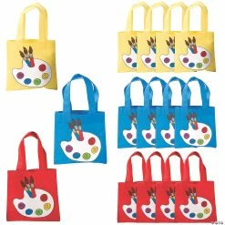Best deal π₯° 6" x 6" Mini Little Artist Nonwoven Tote Bags - 12 Pc. π