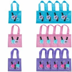 Best Pirce π 6" x 6" Mini Spa Party Nonwoven Tote Bags - 12 Pc. π―