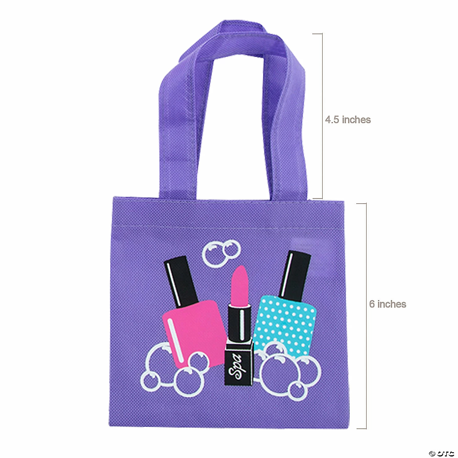 Best Pirce π 6" x 6" Mini Spa Party Nonwoven Tote Bags - 12 Pc. π― 4 Best Pirce π 6" x 6" Mini Spa Party Nonwoven Tote Bags - 12 Pc. π― - Image 2