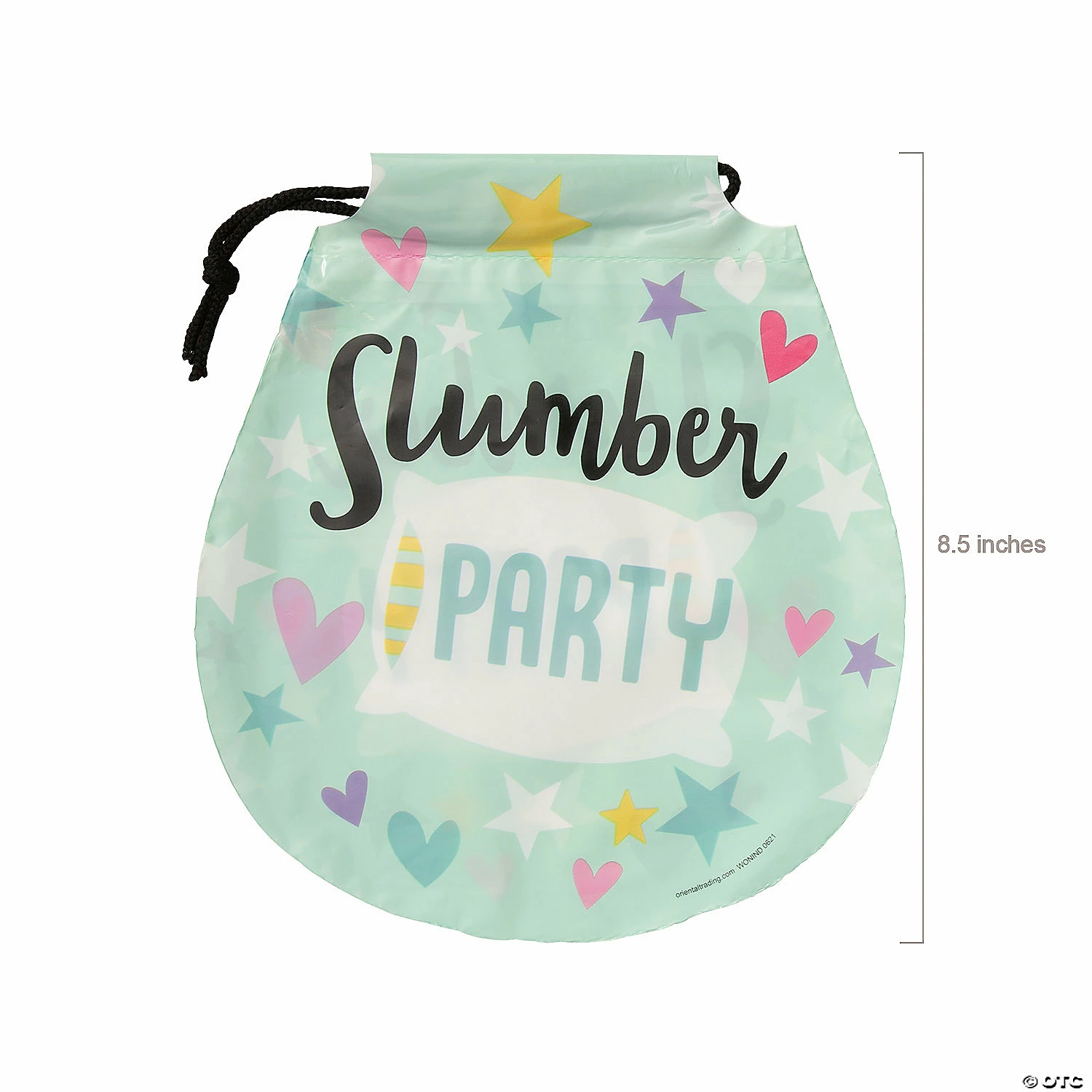 Budget π 7 3/4" x 8 1/2" Slumber Party Favor Plastic Drawstring Bags - 12 Pc. π― 4 Budget π 7 3/4" x 8 1/2" Slumber Party Favor Plastic Drawstring Bags - 12 Pc. π― - Image 2