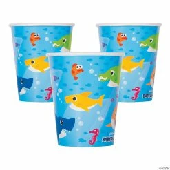 Coupon ❤️ Baby Shark, Grandpa Shark & Daddy Shark Paper Cups - 8 Pc. 🎉