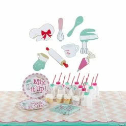 Cheap 🔔 Baking Party Tableware Kit for 8 Guests 🛒