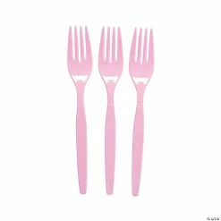 Budget 💯 Bulk Solid Color Plastic Forks - 50 Ct. 🎉