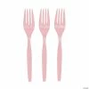 Budget 👍 Bulk Solid Color Plastic Forks - 50 Ct. ⌛ -Deals Supplies Store bulk light pink plastic forks 50 ct 70 5703a