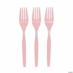 Budget 👍 Bulk Solid Color Plastic Forks - 50 Ct. ⌛