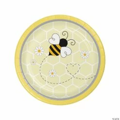 Coupon 👍 Bumblebee Party Round Paper Dessert Plates - 8 Ct. ❤️