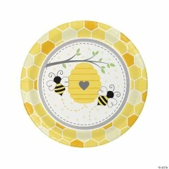 Budget 😉 Bumblebee Party Round Paper Dinner Plates - 8 Ct. 😍