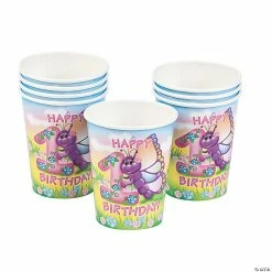 Outlet 🔔 Butterfly 1st 🎂 Birthday Flower Garden Paper Cups - 8 Ct. 😀
