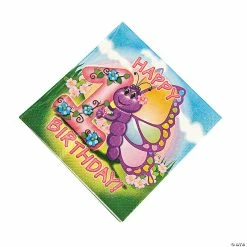 Coupon 🎁 Butterfly 1st 🎂 Birthday Luncheon Napkins - 16 Pc. ❤️