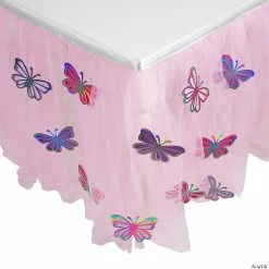 Discount 👏 Butterfly Tulle Table 👗 Skirt Decorating Kit - 13 Pc. ❤️