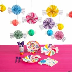 Budget 🎁 Candy World Party Tableware Kit for 8 Guests 👍