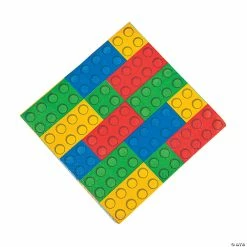 Discount 💯 Color Brick Party Luncheon Napkins - 16 Pc. 👍