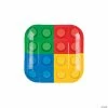 Discount 🌟 Color Brick Party Square Paper Dessert Plates - 8 Ct. ✨