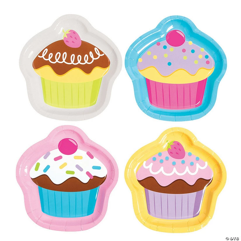 New π Cupcake Party Cupcake-Shaped Paper Dessert Plates - 8 Ct. π 3 New π Cupcake Party Cupcake-Shaped Paper Dessert Plates - 8 Ct. π