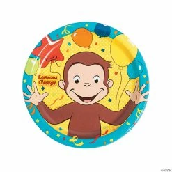 Discount ❤️ Curious George® Paper Dinner Plates - 8 Ct. 🛒