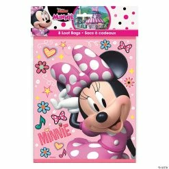 Brand new 🌟 Disney's Minnie Mouse Plastic Loot Bags - 8 Pc. ❤️