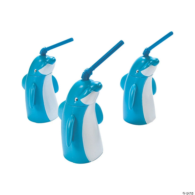 Top 10 π₯ Dolphin Cups with Straws - 8 Ct. π 3 Top 10 π₯ Dolphin Cups with Straws - 8 Ct. π