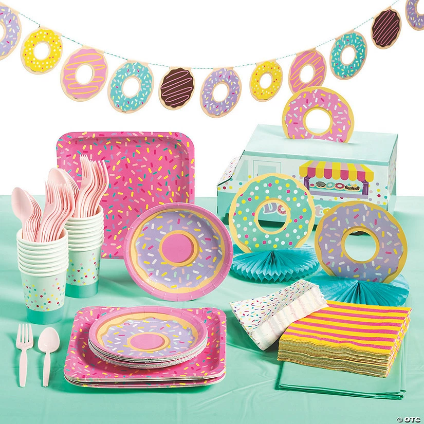 Hot Sale 𧨠Donut Party Tableware Kit for 16 Guests π 3 Hot Sale 𧨠Donut Party Tableware Kit for 16 Guests π