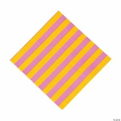 Best Sale 💯 Donut Sprinkles Pink & Yellow Stripes Luncheon Napkins - 16 Pc. ⭐