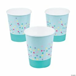 Promo ❤️ Donut Sprinkles Rainbow Polka Dot Paper Cups - 8 Pc. 🔥
