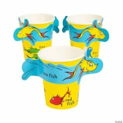 Brand new 🔔 Dr. Seuss™ One Fish Two Fish 🎂 Birthday Paper Cups - 8 Pc. 🧨