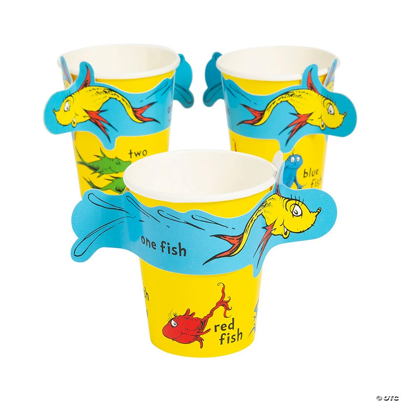 Brand new 🔔 Dr. Seuss™ One Fish Two Fish 🎂 Birthday Paper Cups - 8 Pc. 🧨 3 Brand new 🔔 Dr. Seuss™ One Fish Two Fish 🎂 Birthday Paper Cups - 8 Pc. 🧨