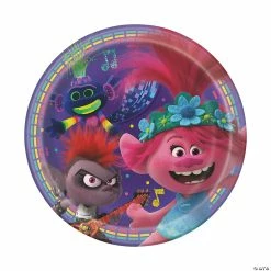 Hot Sale 😀 DreamWorks Trolls World Tour Paper Dessert Plates - 8 Ct. 🌟