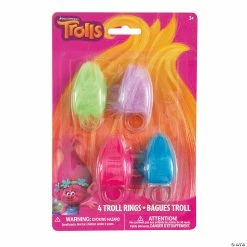 Deals 🧨 DreamWorks Trolls World Tour Rings - 4 Pc. 😀