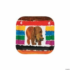 Brand new 🧨 Eric Carle’s Brown Bear, Brown Bear, What Do You See? Square Paper Dessert Plates - 8 Ct. 👏