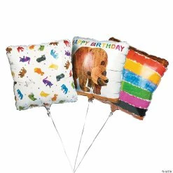 Best deal ✔️ Eric Carle's Brown Bear, Brown Bear, What Do You See? 17" Mylar Balloons - 3 Pc. 🎁
