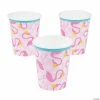 Wholesale ❤️ Flamingo Pink Polka Dot Paper Cups - 8 Pc. 🎉