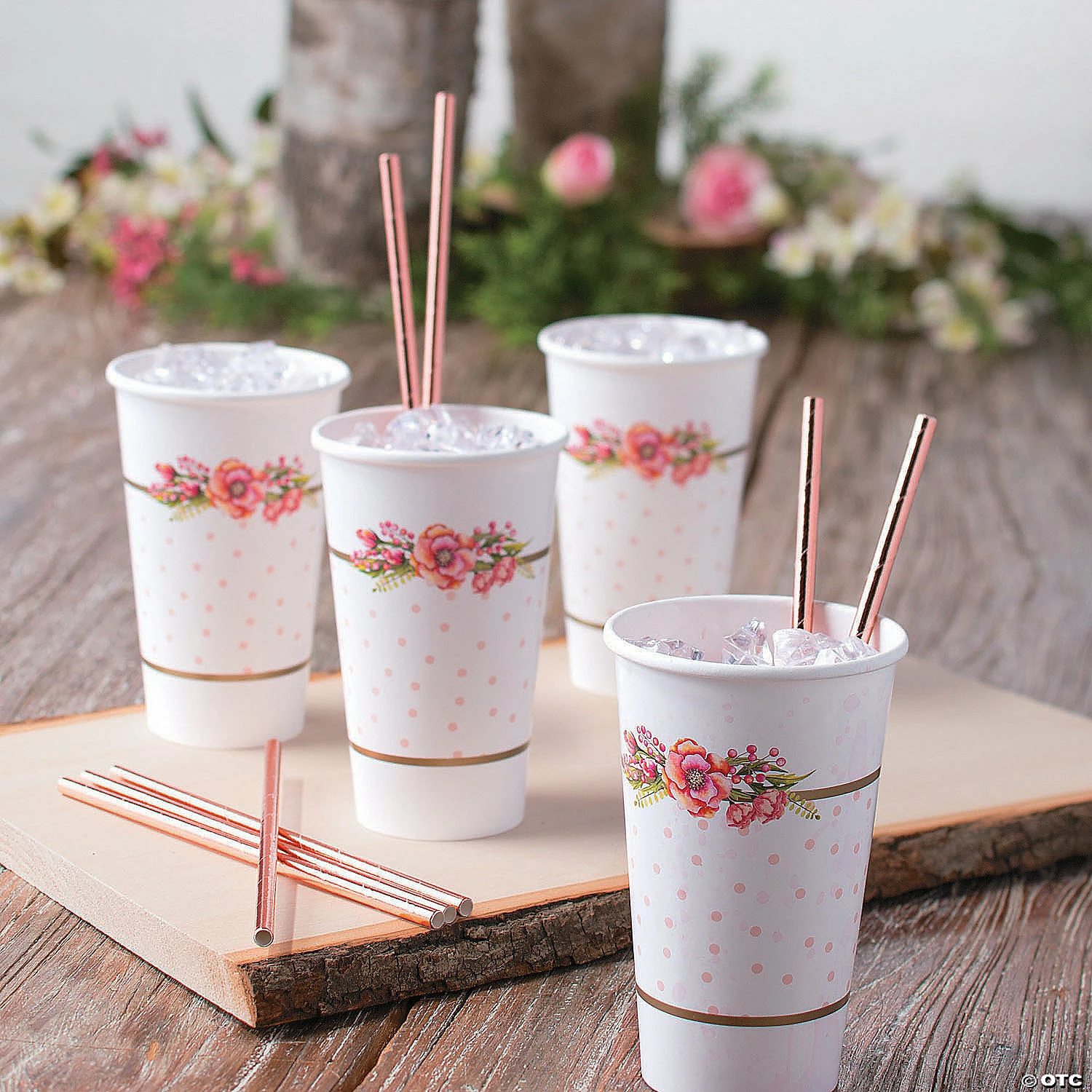 Flash Sale π Floral Plaid & White Bridal Shower Paper Cups - 24 Ct. π 4 Flash Sale π Floral Plaid & White Bridal Shower Paper Cups - 24 Ct. π - Image 2