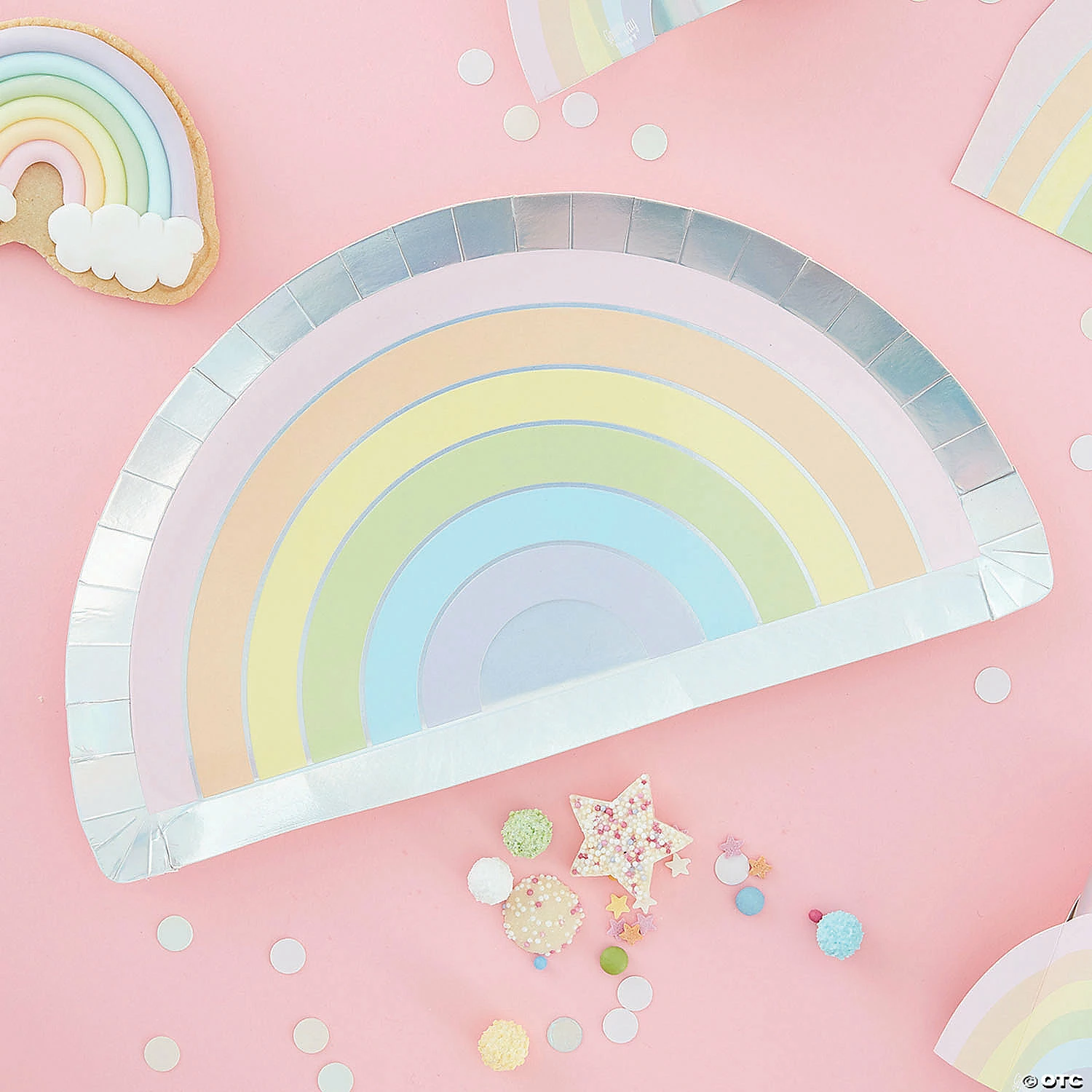 Cheap ✔️ Ginger Ray Pastel Foil Rainbow Paper Dinner Plates - 8 Ct. ⌛ 4 Cheap ✔️ Ginger Ray Pastel Foil Rainbow Paper Dinner Plates - 8 Ct. ⌛ - Image 2