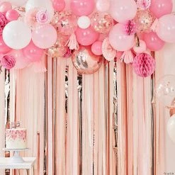 Cheap ⌛ Ginger Ray Pink Honeycomb & Paper Fan with Latex Balloons Garland - 97 Pc. 🔔