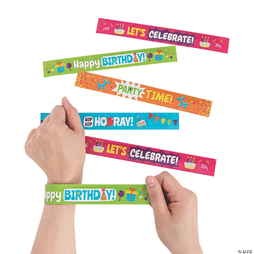 New π Happy π₯³ Birthday Slap Bracelets - 12 Pc. β 3 New π Happy π₯³ Birthday Slap Bracelets - 12 Pc. β