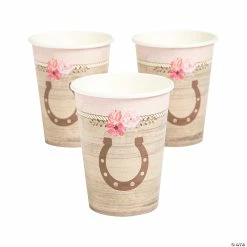 Top 10 👏 Horse Party Flower & Horseshoe Paper Cups - 8 Pc. 💯