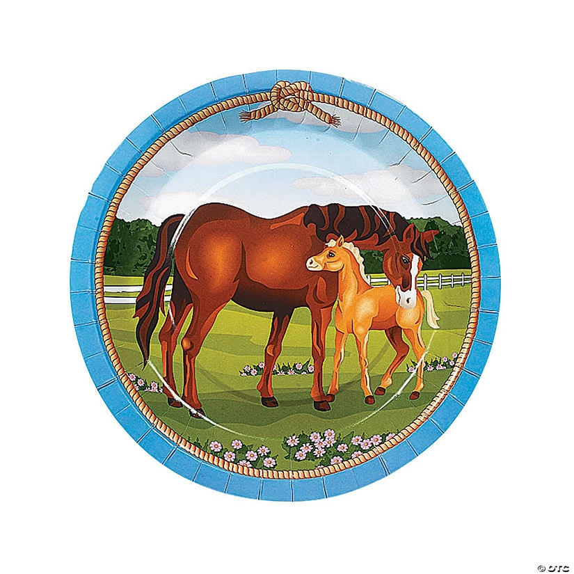Best Sale π Horse Party Paper Dinner Plates - 8 Ct. π 3 Best Sale π Horse Party Paper Dinner Plates - 8 Ct. π