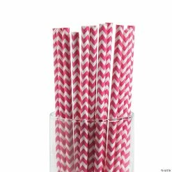 Budget ❤️ Chevron Paper Straws - 24 Pc. 🥰