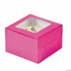 Flash Sale 🥰 Cupcake Boxes - 12 Pc. 😀 -Deals Supplies Store hot pink cupcake boxes 12 pc 3 3578